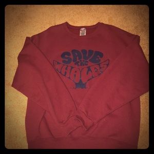 Save the Whales sweatshirt